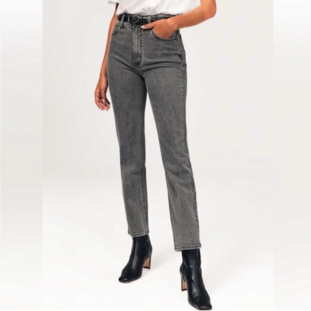 NWT Abercrombie & Fitch The Ankle Straight Jeans Size 25S